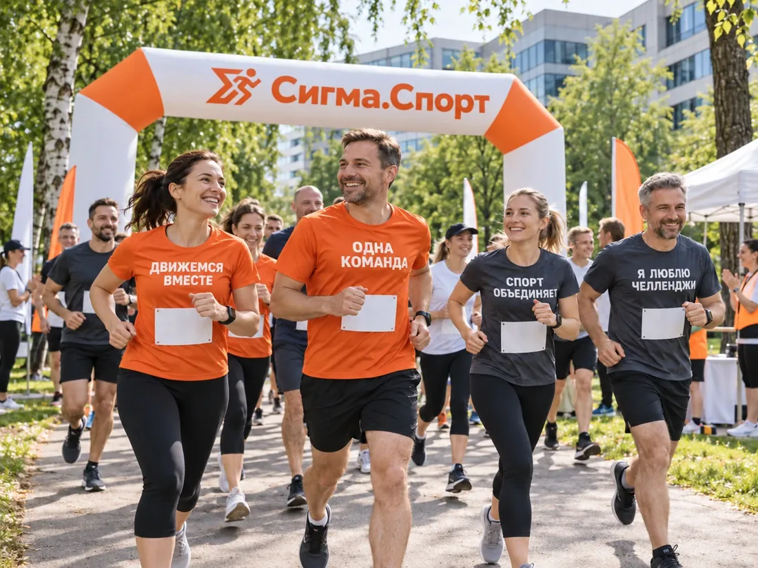 Участники корпоративного спортивного старта