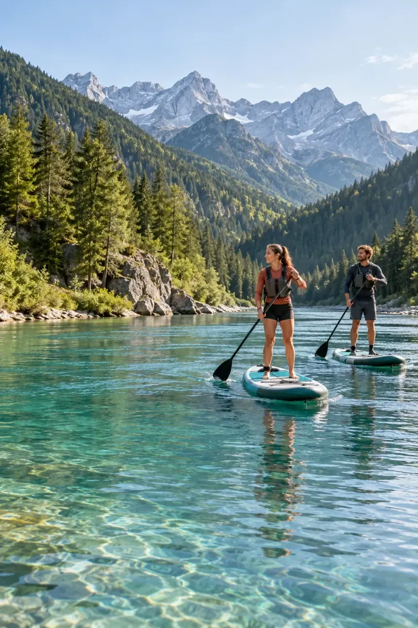 SUP на горной реке