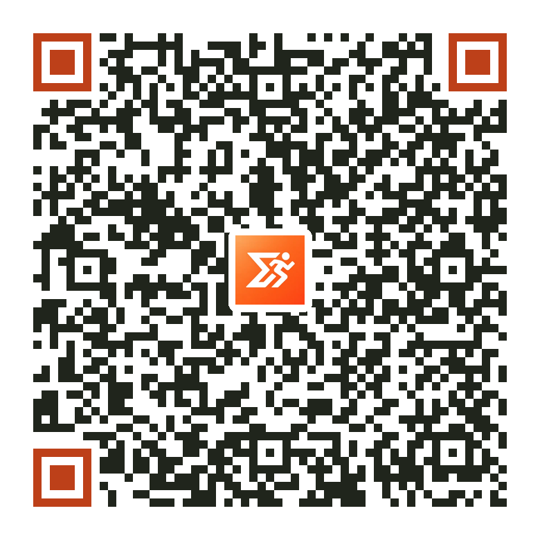 Демонстрационный QR-код с логотипом Сигма.Спорт. Содержит благодарность за интерес к приложению.